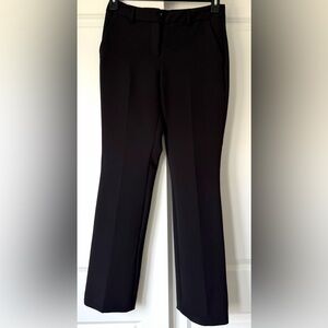 Express Columnist Bootcut Dress Pants 4R Black Mid Rise Work Trousers